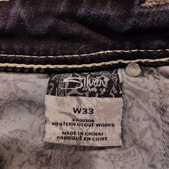 Silver Jeans Co Dark Wash "Suki" High Capris Sz 33 - Picture 3 of 7